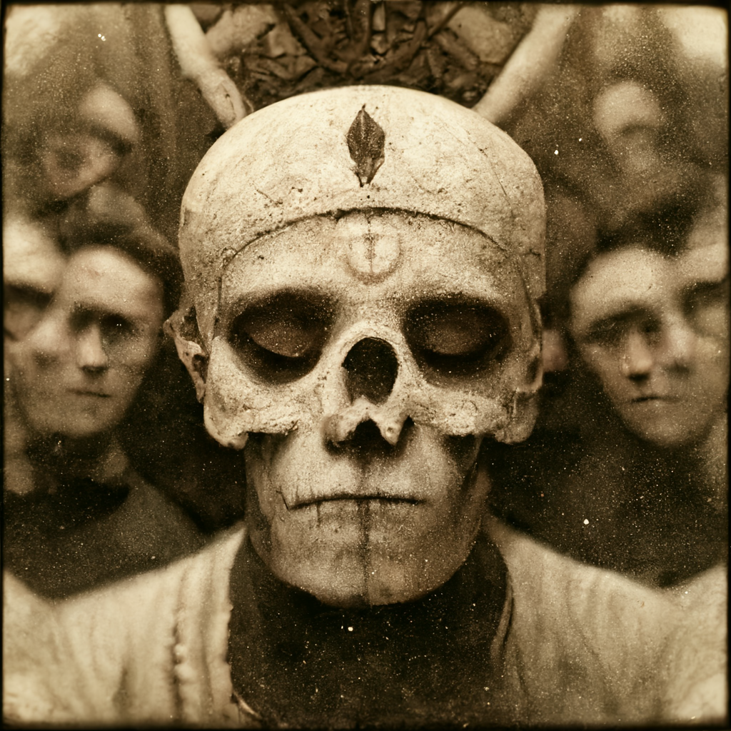 a fraternity worshipping skull and bones