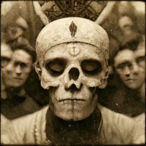 a fraternity worshipping skull and bones