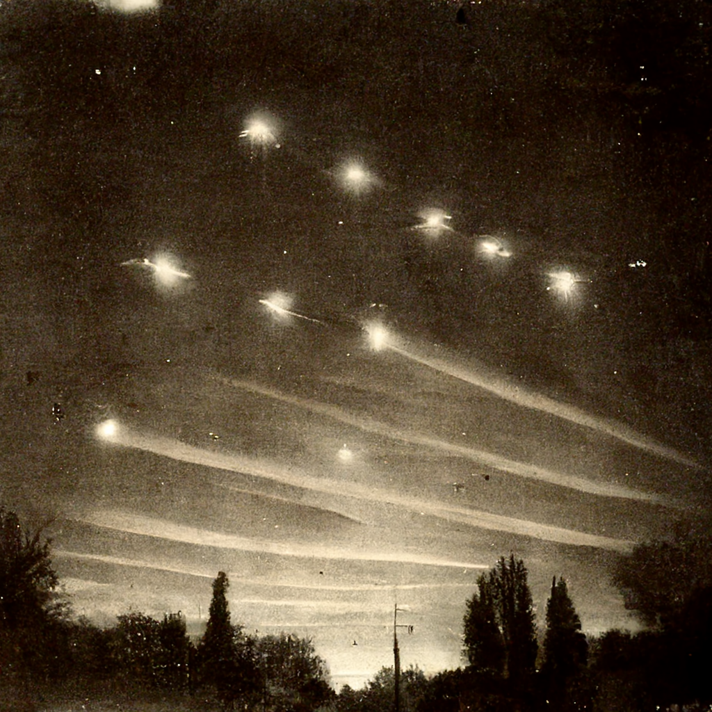 old photo of Phoenix Lights