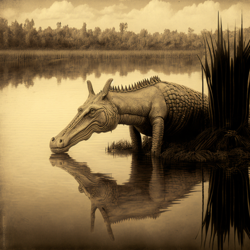 an old photo of the Australian Bunyip