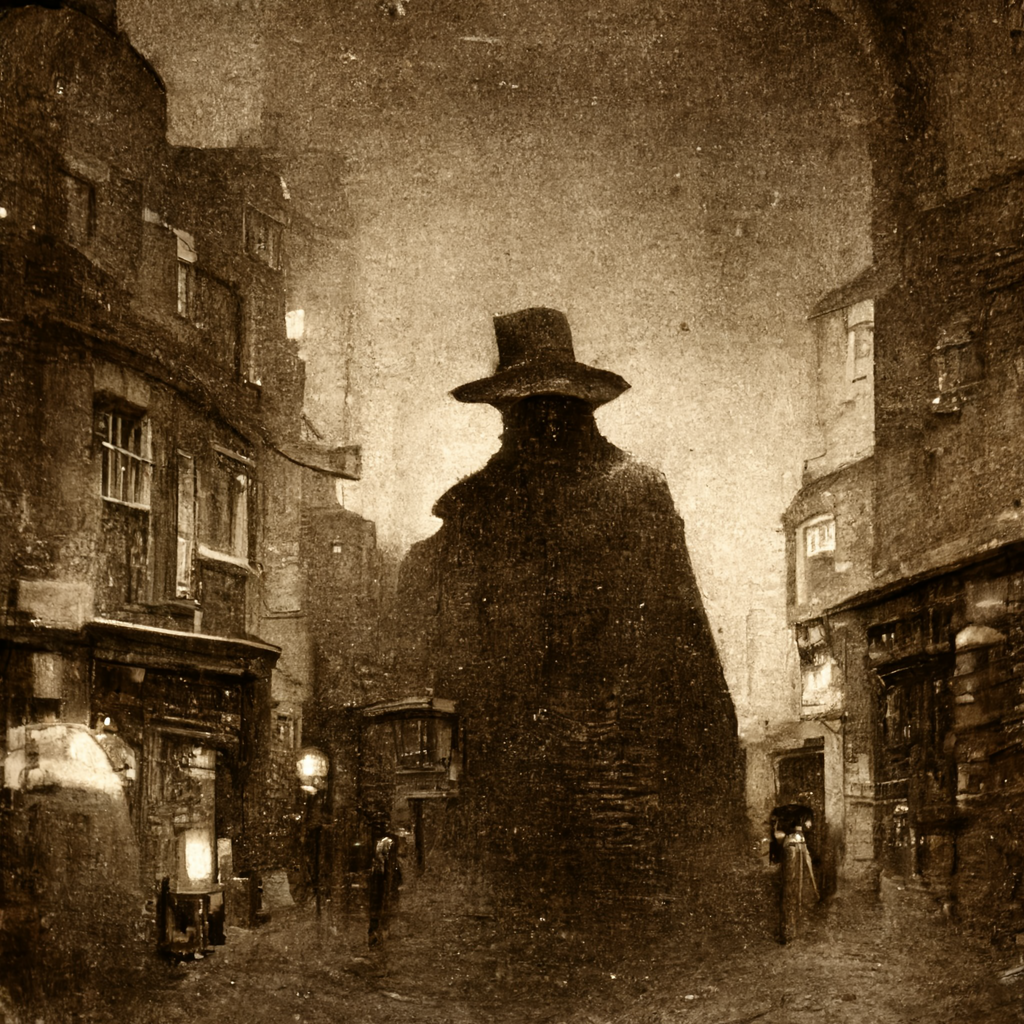 an old photo of Jack the Ripper terrorizing London