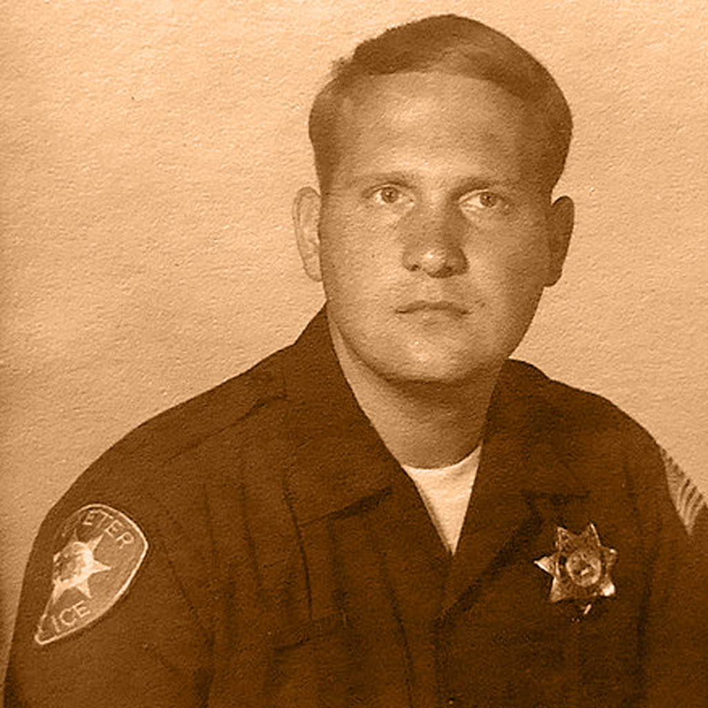 an old photo of DeAngelo as an Exeter Police Department officer in 1973