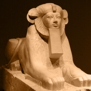 an old photo of Egyptian god Horemakhet